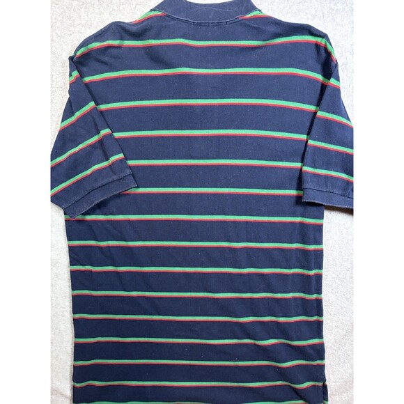 Polo by Ralph Lauren Polo Shirt Men's L Short Sleeve Blue Red Green Stripe - Picture 9 of 9